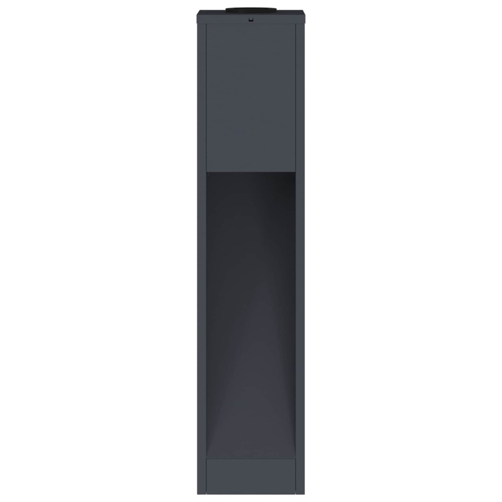 Produktbild för Solcell LED-vägbelysning 2 pcs Antracit Kallvalsat stål