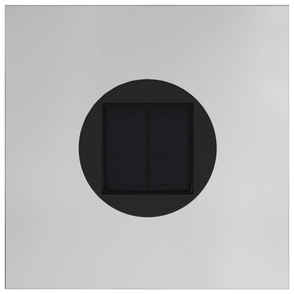 Produktbild för Solcell LED-vägbelysning 2 pcs Silver Galvaniserad
