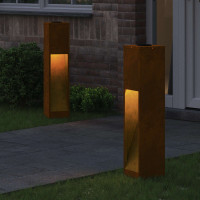 Produktbild för Solcell LED-vägbelysning 2 pcs Brons Väderbeständig stål