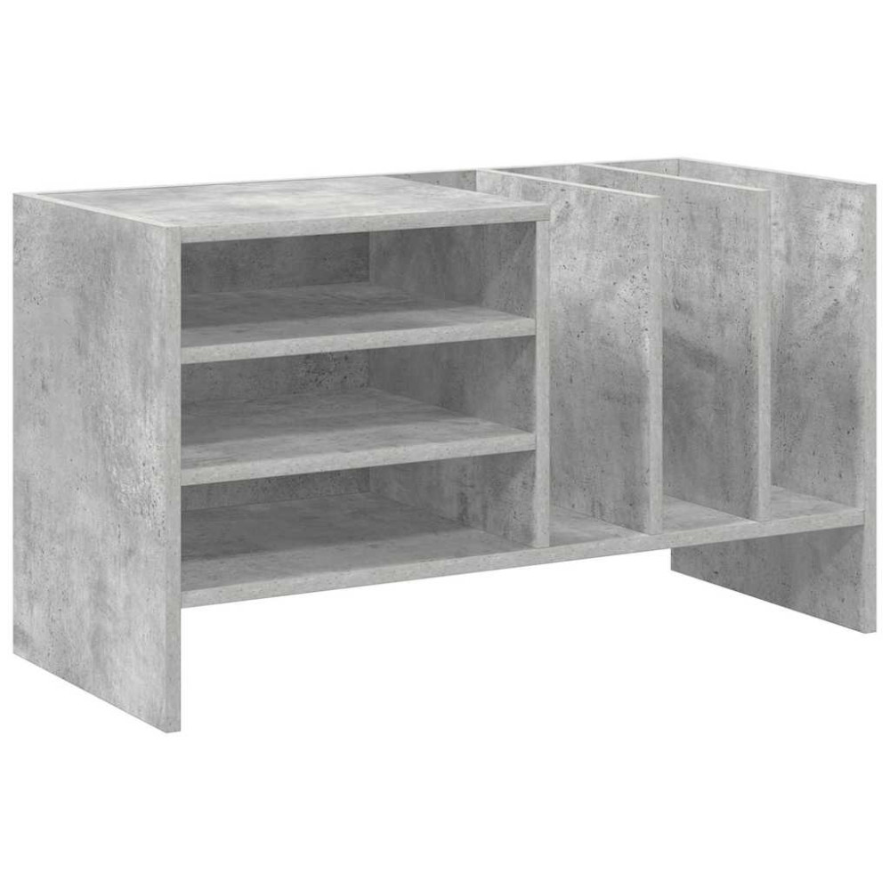 Produktbild för Skivskåp med hylla Betonggrå 78,5 x 35 x 45 cm Konstruerat trä