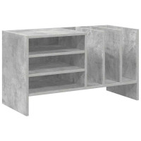 Produktbild för Skivskåp med hylla Betonggrå 78,5 x 35 x 45 cm Konstruerat trä