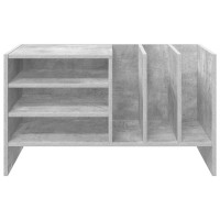 Produktbild för Skivskåp med hylla Betonggrå 78,5 x 35 x 45 cm Konstruerat trä