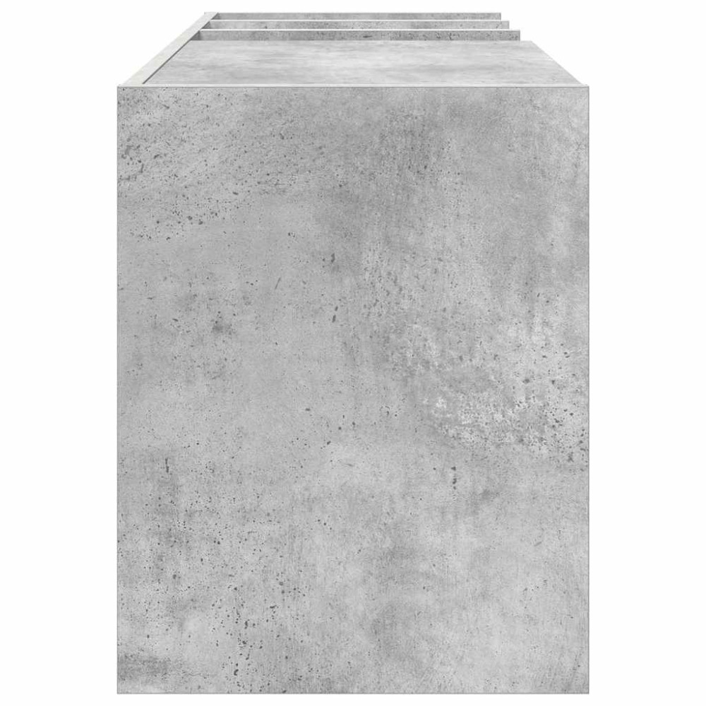 Produktbild för Skivskåp med hylla Betonggrå 78,5 x 35 x 45 cm Konstruerat trä