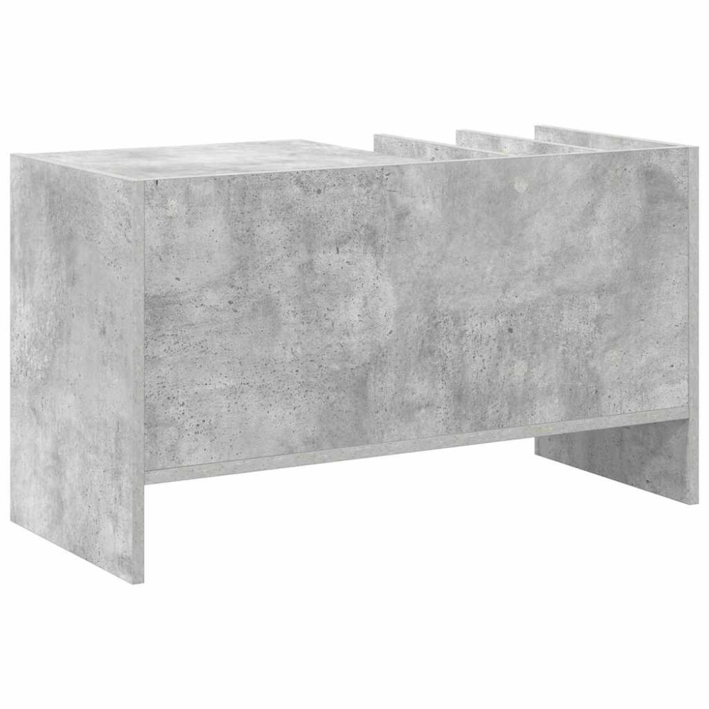 Produktbild för Skivskåp med hylla Betonggrå 78,5 x 35 x 45 cm Konstruerat trä