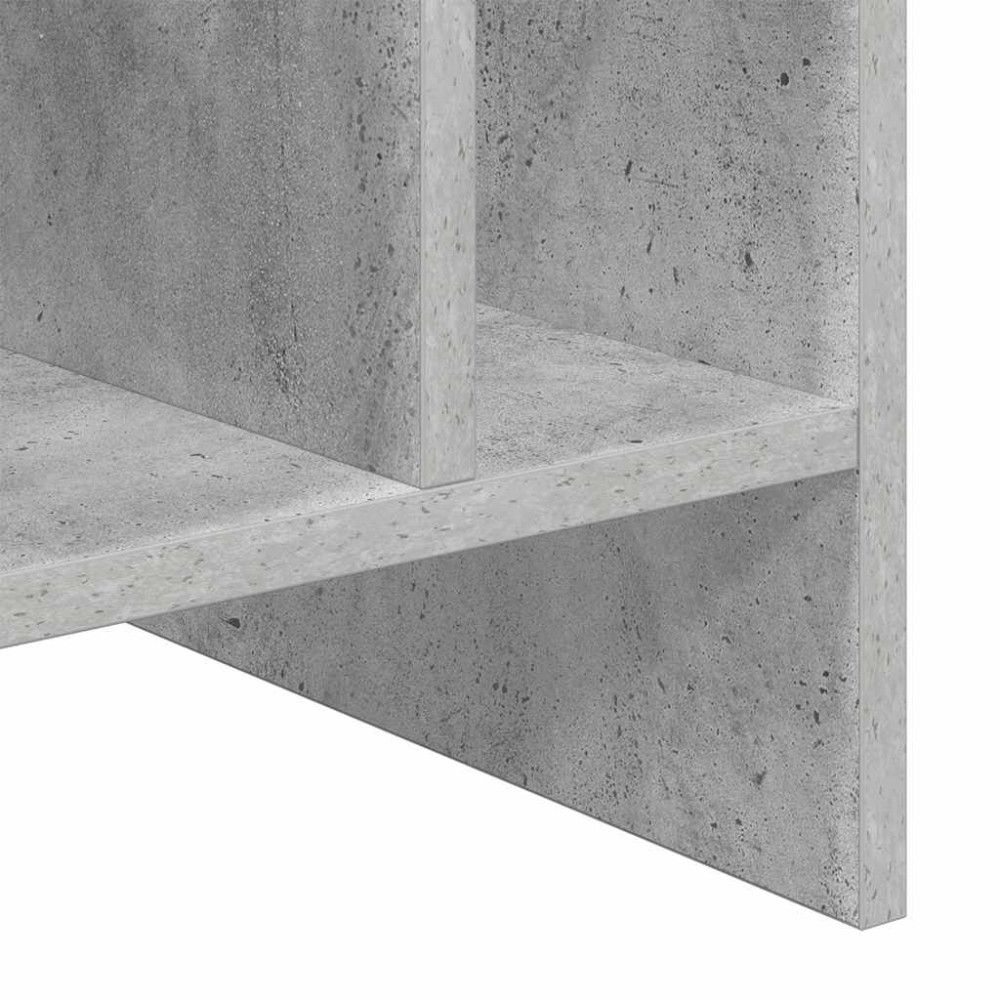 Produktbild för Skivskåp med hylla Betonggrå 78,5 x 35 x 45 cm Konstruerat trä
