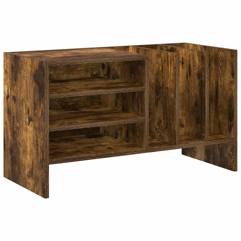 Produktbild för Skivskåp med hylla Rökt ek 78,5 x 35 x 45 cm Konstruerat trä