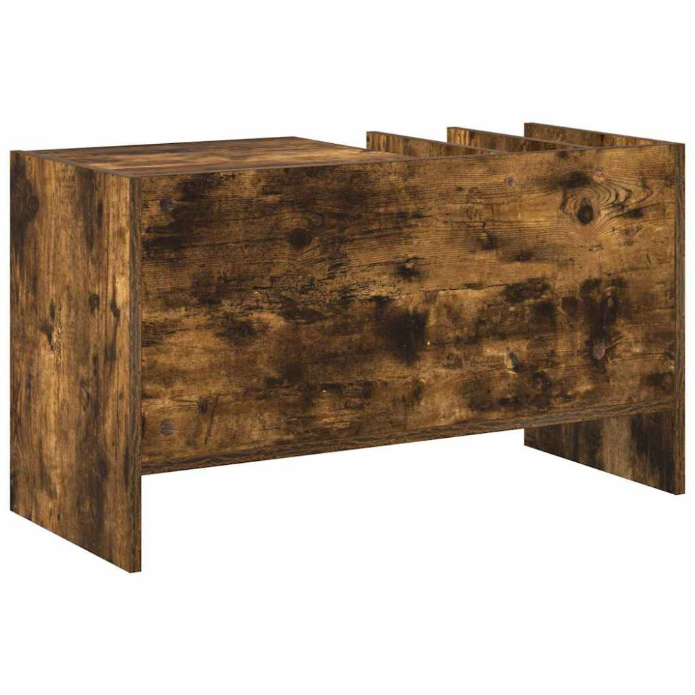 Produktbild för Skivskåp med hylla Rökt ek 78,5 x 35 x 45 cm Konstruerat trä