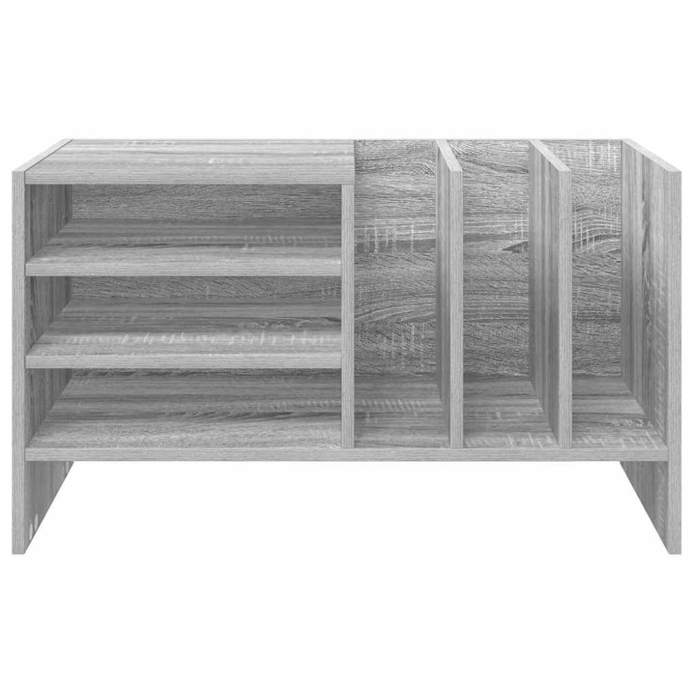 Produktbild för Skivskåp med hylla Grå Sonoma 78,5 x 35 x 45 cm Konstruerat trä