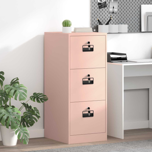 vidaXL Arkivkåp med låda Rosa 44 x 50 x 106.5 cm Kallvalsat Stål