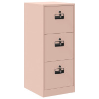 Produktbild för Arkivkåp med låda Rosa 44 x 50 x 106.5 cm Kallvalsat Stål