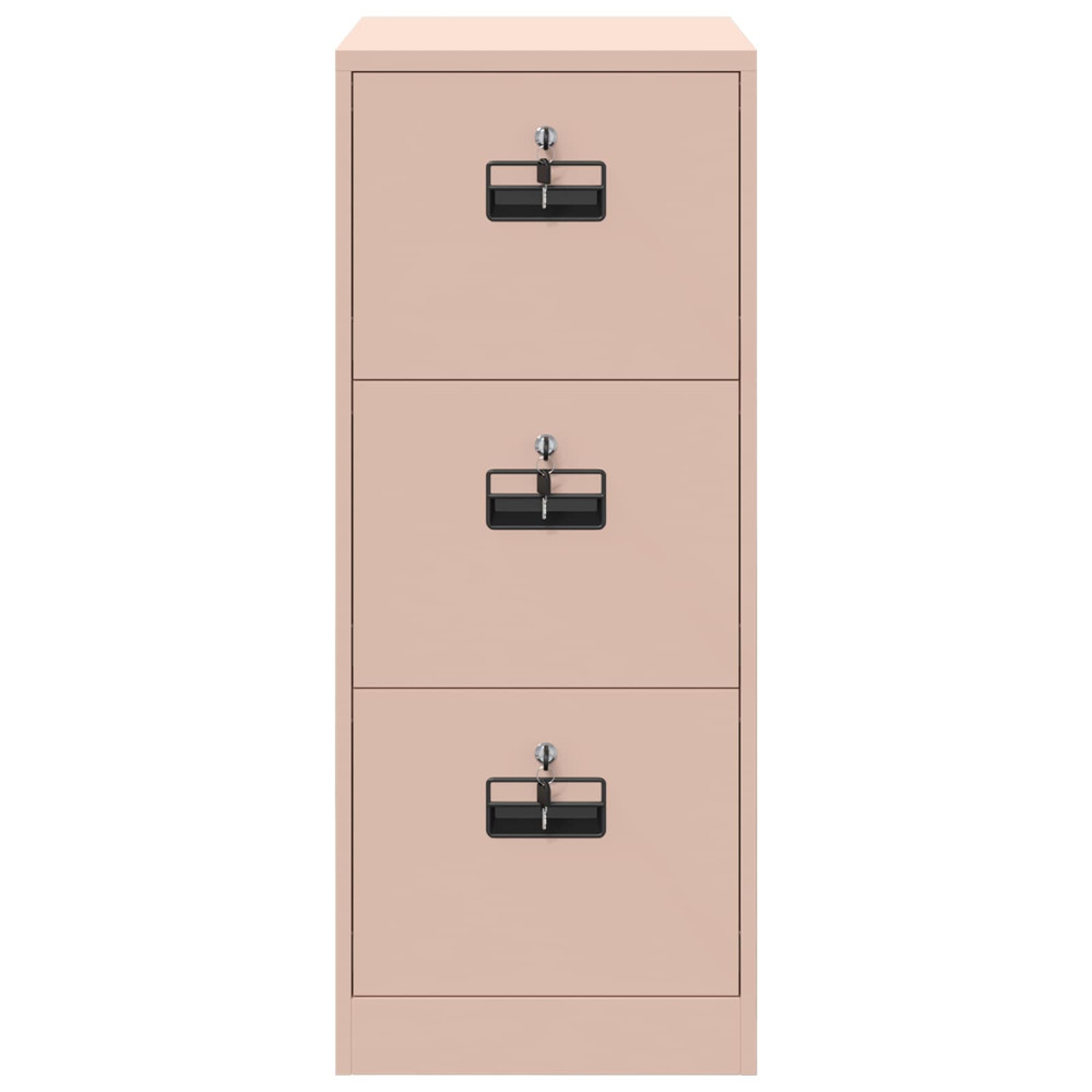 Produktbild för Arkivkåp med låda Rosa 44 x 50 x 106.5 cm Kallvalsat Stål