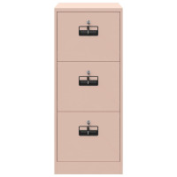 Produktbild för Arkivkåp med låda Rosa 44 x 50 x 106.5 cm Kallvalsat Stål