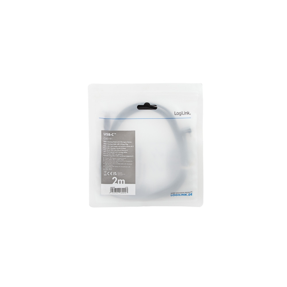 Produktbild för LogiLink - USB typ C-kabel - USB-C till USB-C - 2 m