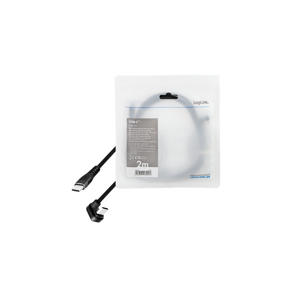 Produktbild för LogiLink - USB typ C-kabel - USB-C till USB-C - 2 m