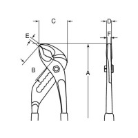 Produktbild för Bahco Polygriptång, Glidledstång, 4,2 cm, 1,15 cm, PVC, Oran...