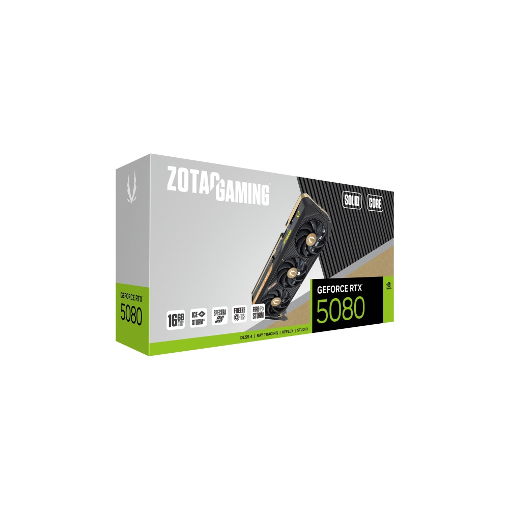Produktbild för ZOTAC GAMING GeForce RTX 5080 SOLID CORE - grafikkort - GeForce RTX 5080 - 16 GB