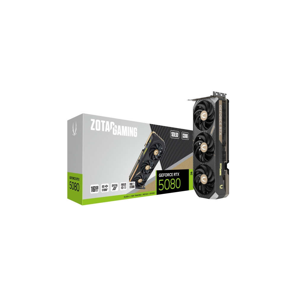 Produktbild för ZOTAC GAMING GeForce RTX 5080 SOLID CORE - grafikkort - GeForce RTX 5080 - 16 GB