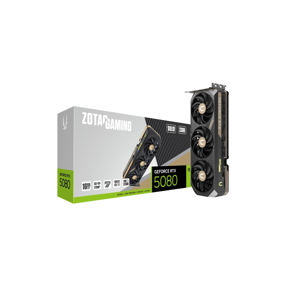 Produktbild för ZOTAC GAMING GeForce RTX 5080 SOLID CORE - grafikkort - GeForce RTX 5080 - 16 GB