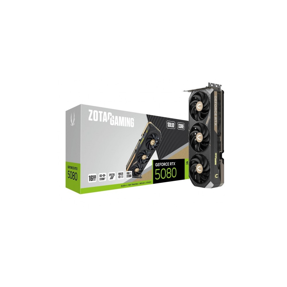 Produktbild för ZOTAC GAMING GeForce RTX 5080 SOLID CORE - grafikkort - GeForce RTX 5080 - 16 GB