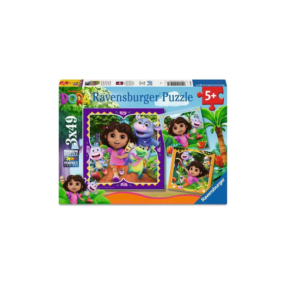 Produktbild för Ravensburger Dora the Explorer, 49 styck, Tecknade serier, 5...
