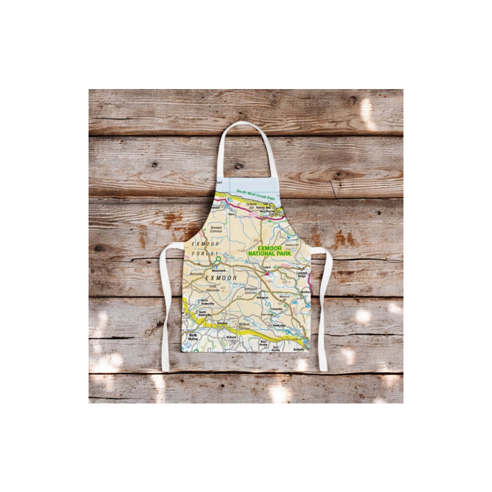 Produktbild för OS Map Kids Apron - Exmoor National Park