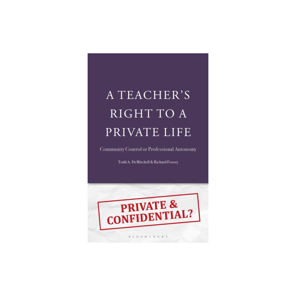 Produktbild för A Teacher's Right to a Private Life (häftad, eng)