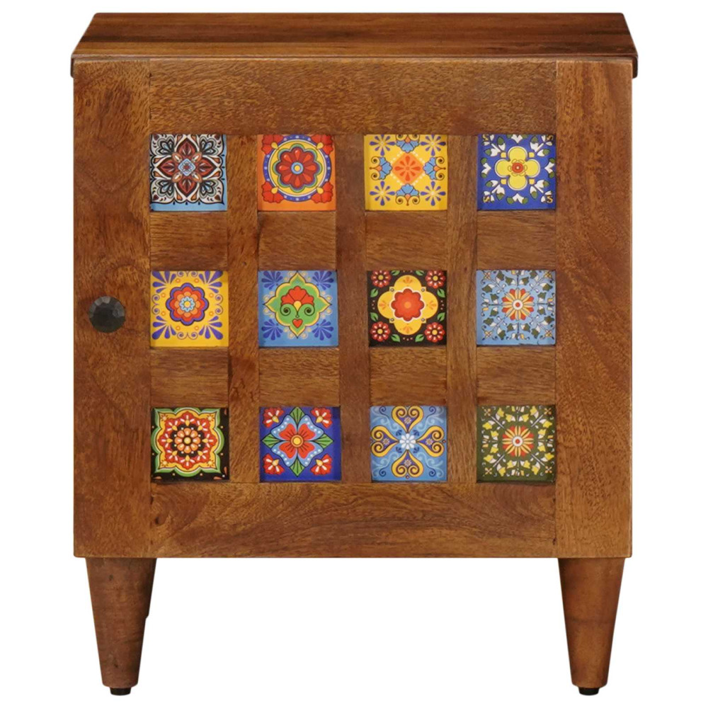 Produktbild för Nattduksbord Brun 40 x 33 x 46 cm Massivt mangoträ