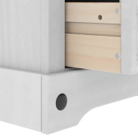 Produktbild för Sängbord med låda Corona Vit 53 x 39 x 66 cm Massiv furu
