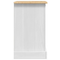 Produktbild för Sängbord med låda Corona Vit 53 x 39 x 66 cm Massiv furu