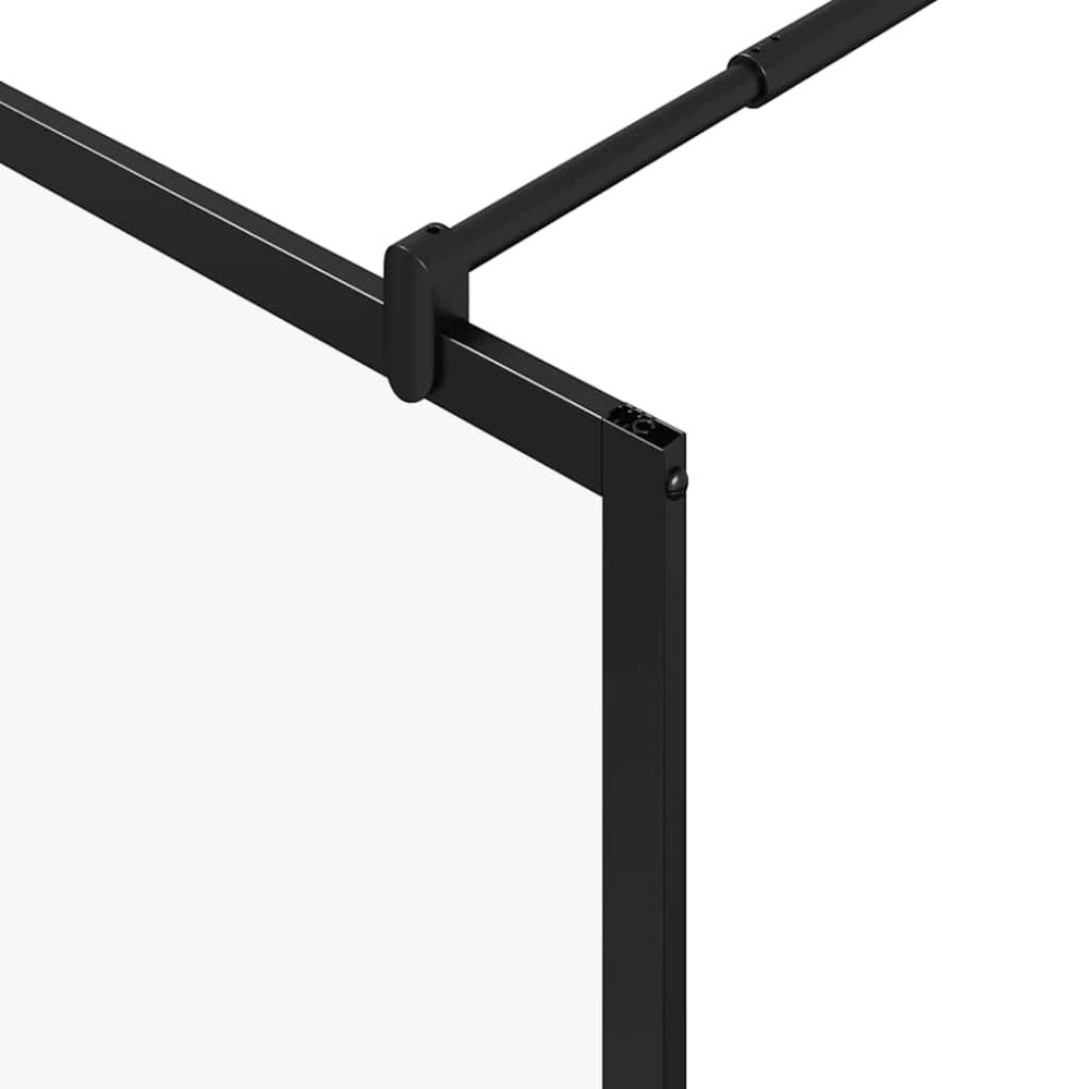Produktbild för Walk-in Duschvägg Svart 80 x 195 x 0.5 cm Glas och Aluminium