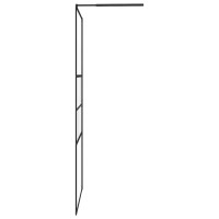 Produktbild för Walk-in Duschvägg Svart 115 x 195 x 0,5 cm Glas och Aluminium