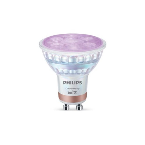 Philips Smart Philips Smart LED Connected by WIZ - LED-spotlight - form: PAR16 - klar finish - GU10 - 4.7 W - full färg och varm till kall - 2200-6500 K (paket om 3)