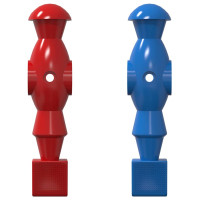 Produktbild för Fotbollstabellspelare 22 pcs Blå och Röd 2,4 x 2,1 x 9,7 cm PP