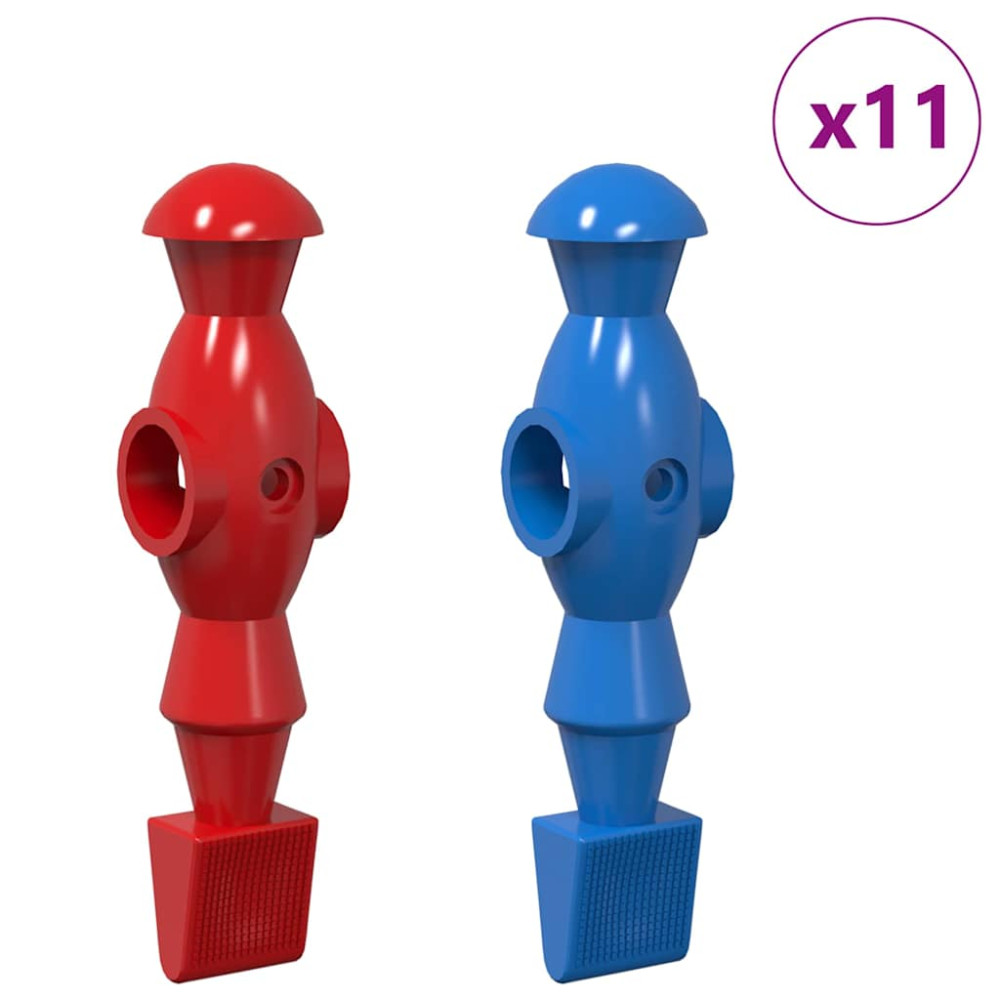 Produktbild för Fotbollstabellspelare 22 pcs Blå och Röd 2,4 x 2,1 x 9,7 cm PP