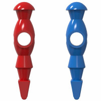 Produktbild för Fotbollstabellspelare 22 pcs Blå och Röd 2,4 x 2,1 x 9,7 cm PP