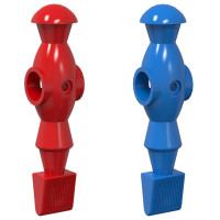 Produktbild för Fotbollstabellspelare 22 pcs Blå och Röd 2,4 x 2,1 x 9,7 cm PP