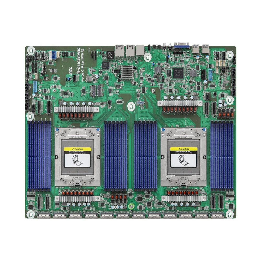 Produktbild för ASRock Industrial GENOA2D24G-2L+ - moderkort - LGA6096 Socket