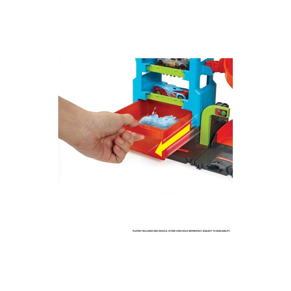 Produktbild för Hot Wheels City Mega-biltvätt med 1 Color Shifters-bil, leks...