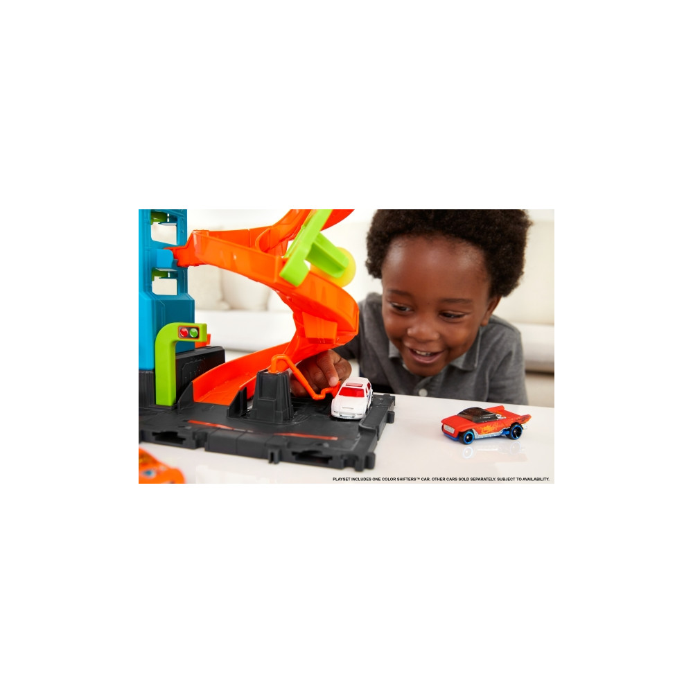 Produktbild för Hot Wheels City Mega-biltvätt med 1 Color Shifters-bil, leks...