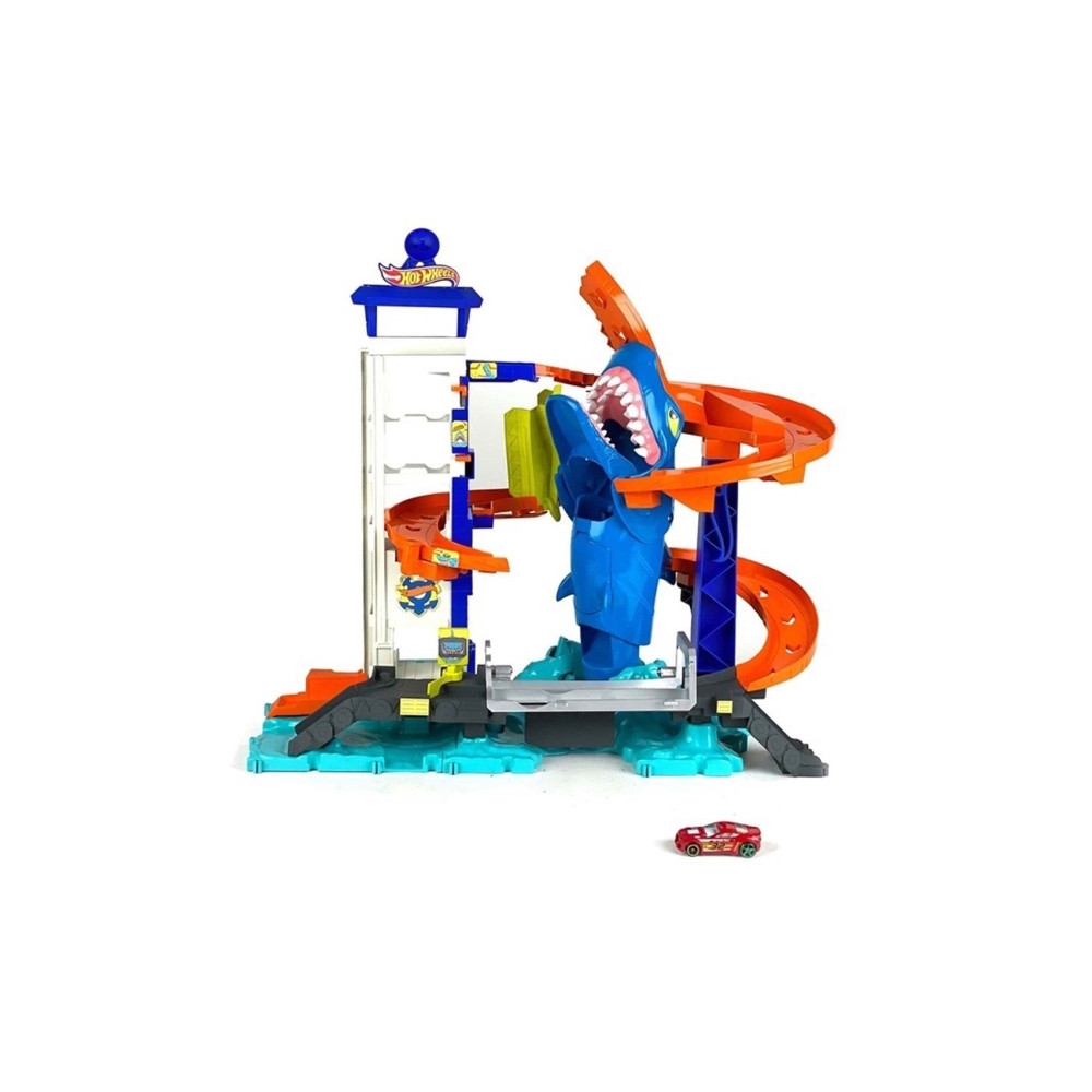 Produktbild för Hot Wheels City Mega-biltvätt med 1 Color Shifters-bil, leks...