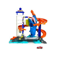 Produktbild för Hot Wheels City Mega-biltvätt med 1 Color Shifters-bil, leks...