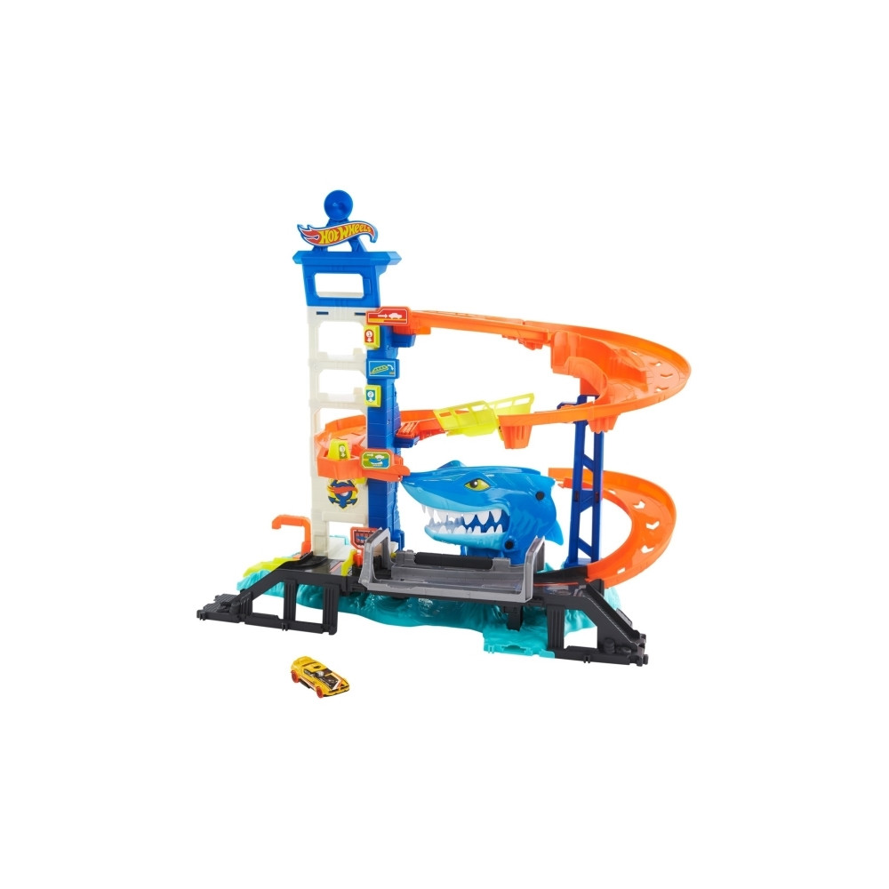 Produktbild för Hot Wheels City Mega-biltvätt med 1 Color Shifters-bil, leks...