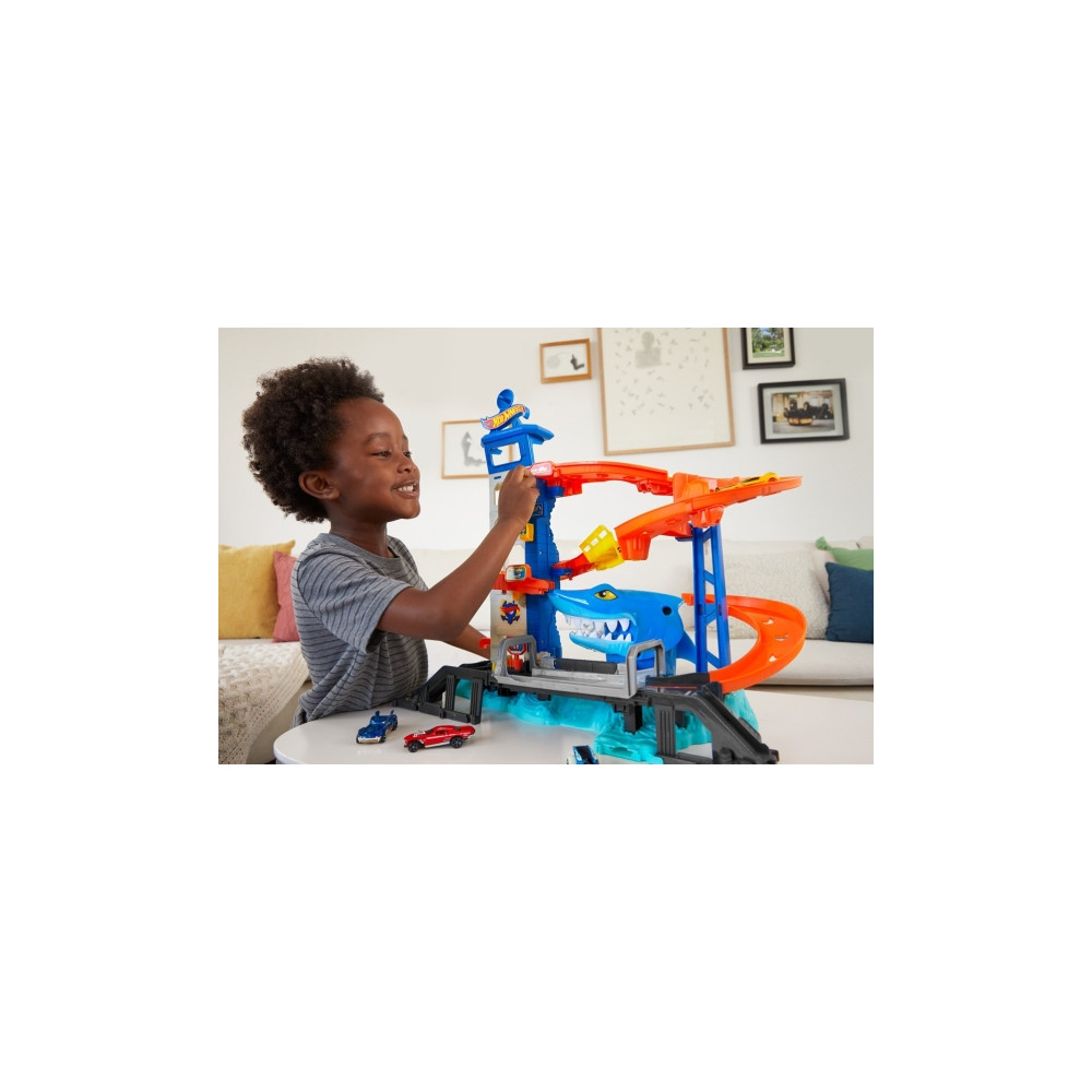 Produktbild för Hot Wheels City Mega-biltvätt med 1 Color Shifters-bil, leks...