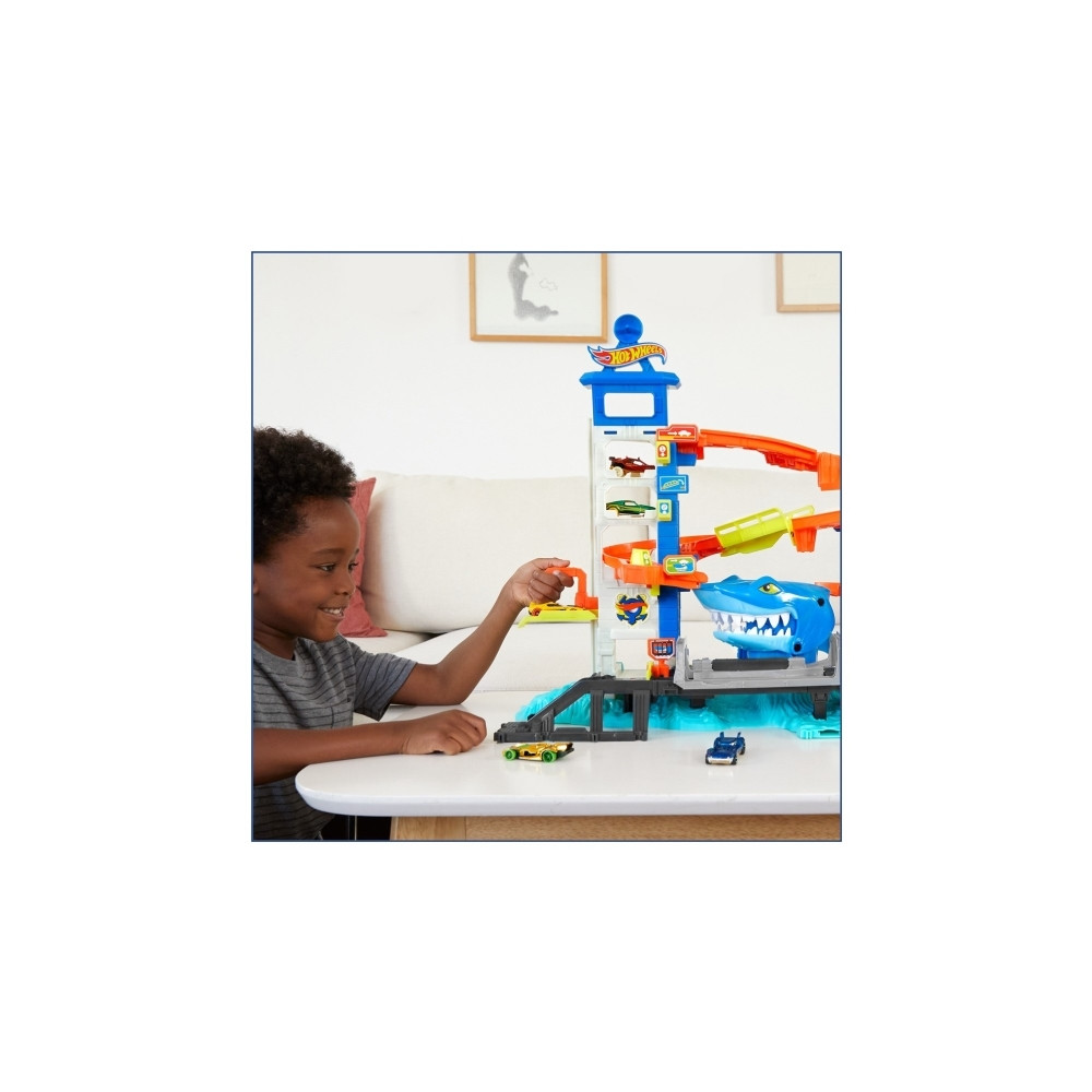 Produktbild för Hot Wheels City Mega-biltvätt med 1 Color Shifters-bil, leks...