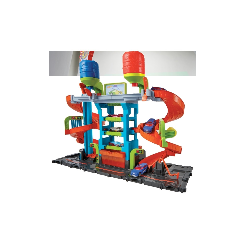 Produktbild för Hot Wheels City Mega-biltvätt med 1 Color Shifters-bil, leks...