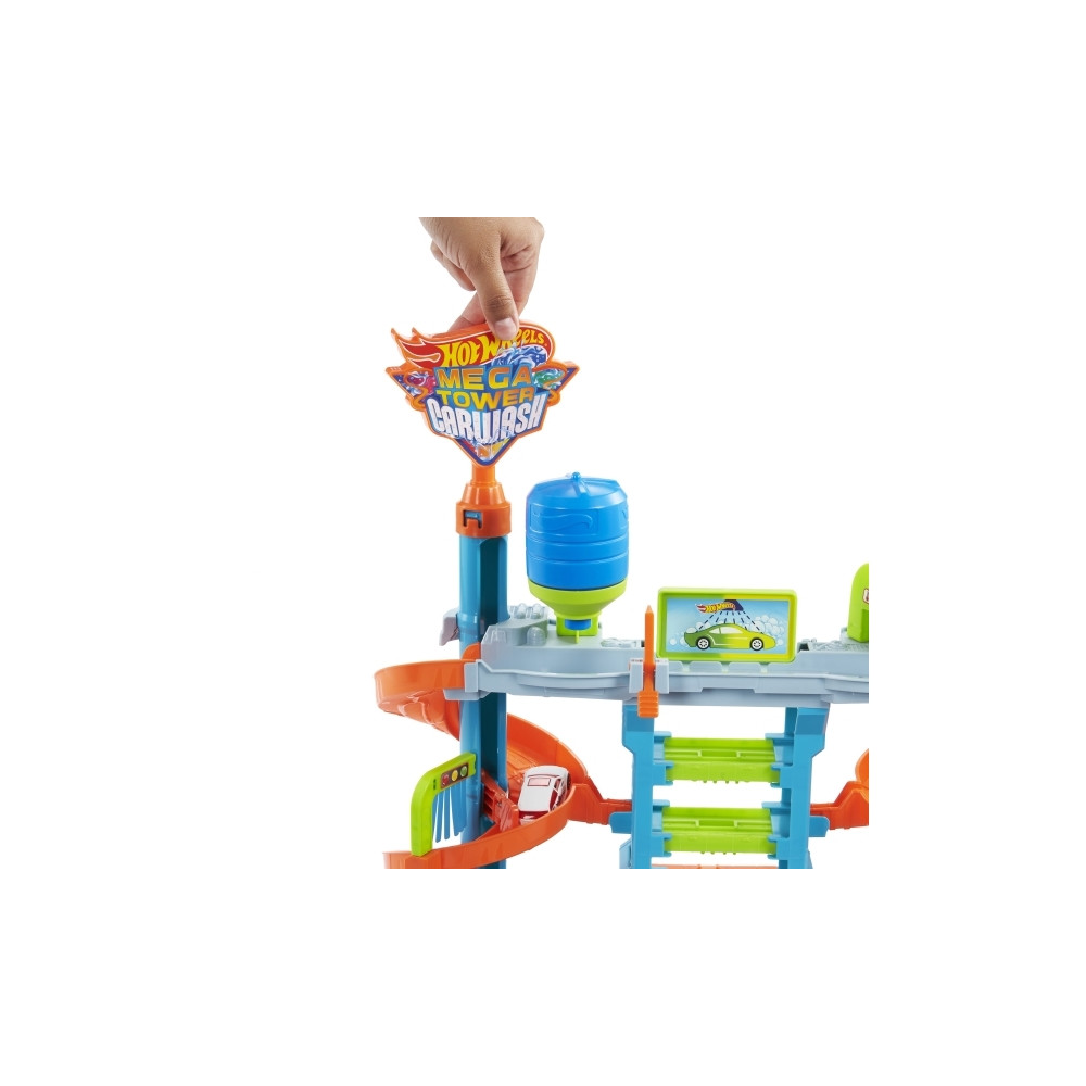 Produktbild för Hot Wheels City Mega-biltvätt med 1 Color Shifters-bil, leks...