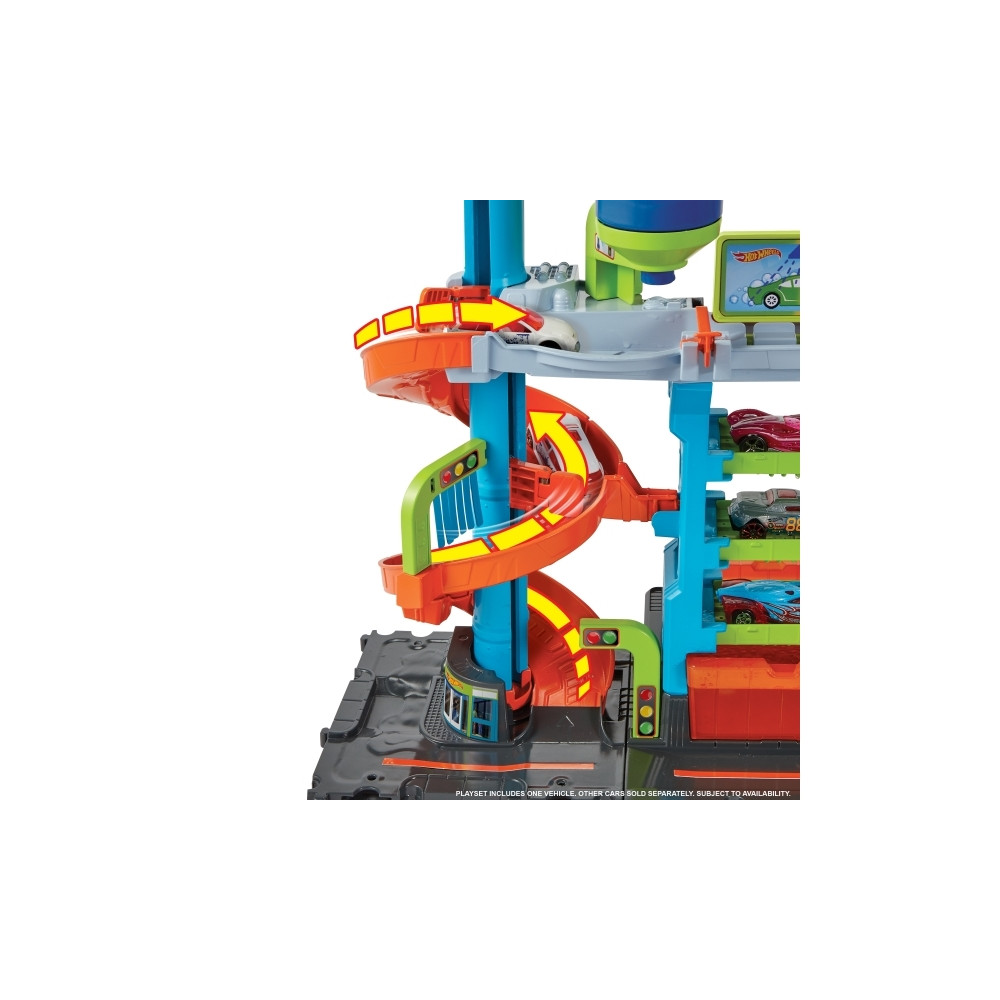 Produktbild för Hot Wheels City Mega-biltvätt med 1 Color Shifters-bil, leks...