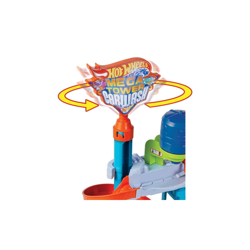 Produktbild för Hot Wheels City Mega-biltvätt med 1 Color Shifters-bil, leks...