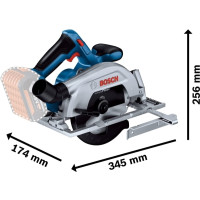 Produktbild för Bosch GKS 18V-57-2 Professional - cirkelsåg - sladdlös - 165 mm - inget batteri