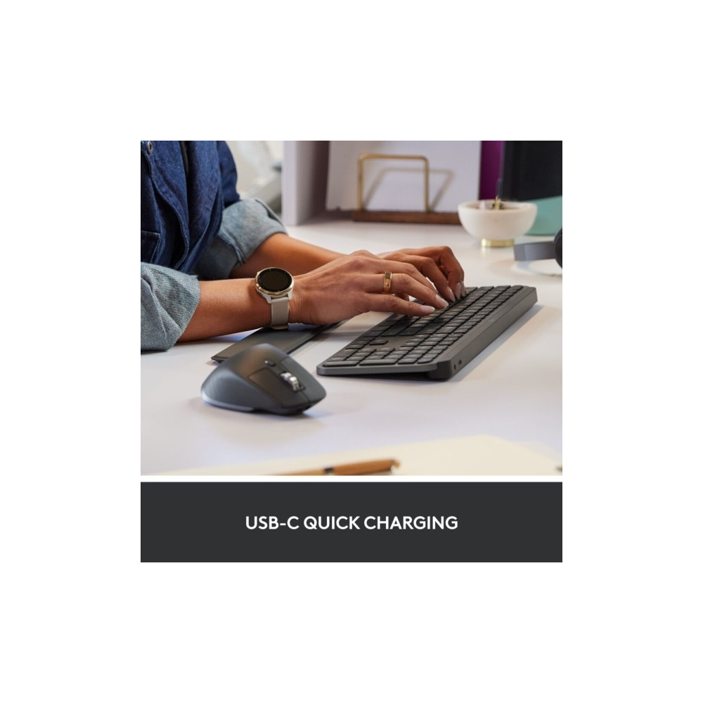 Produktbild för Logitech MX Keys Combo for Business - sats med tangentbord och mus - QWERTY - brittisk - grafit Inmatningsenhet